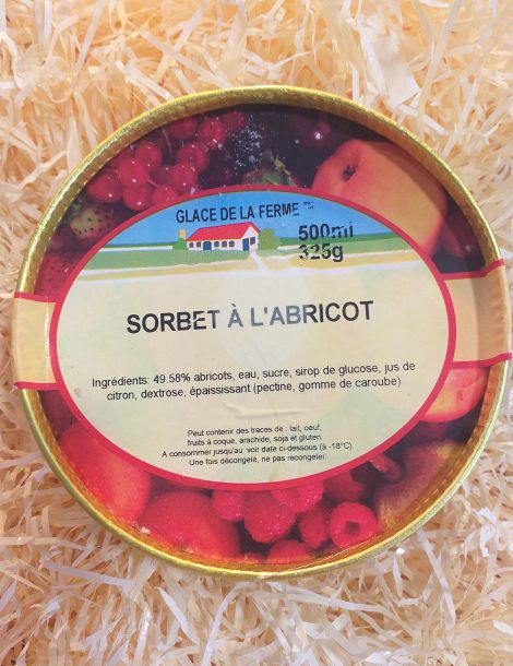 Sorbet à l'abricot de la Ferme Bidard 500ml